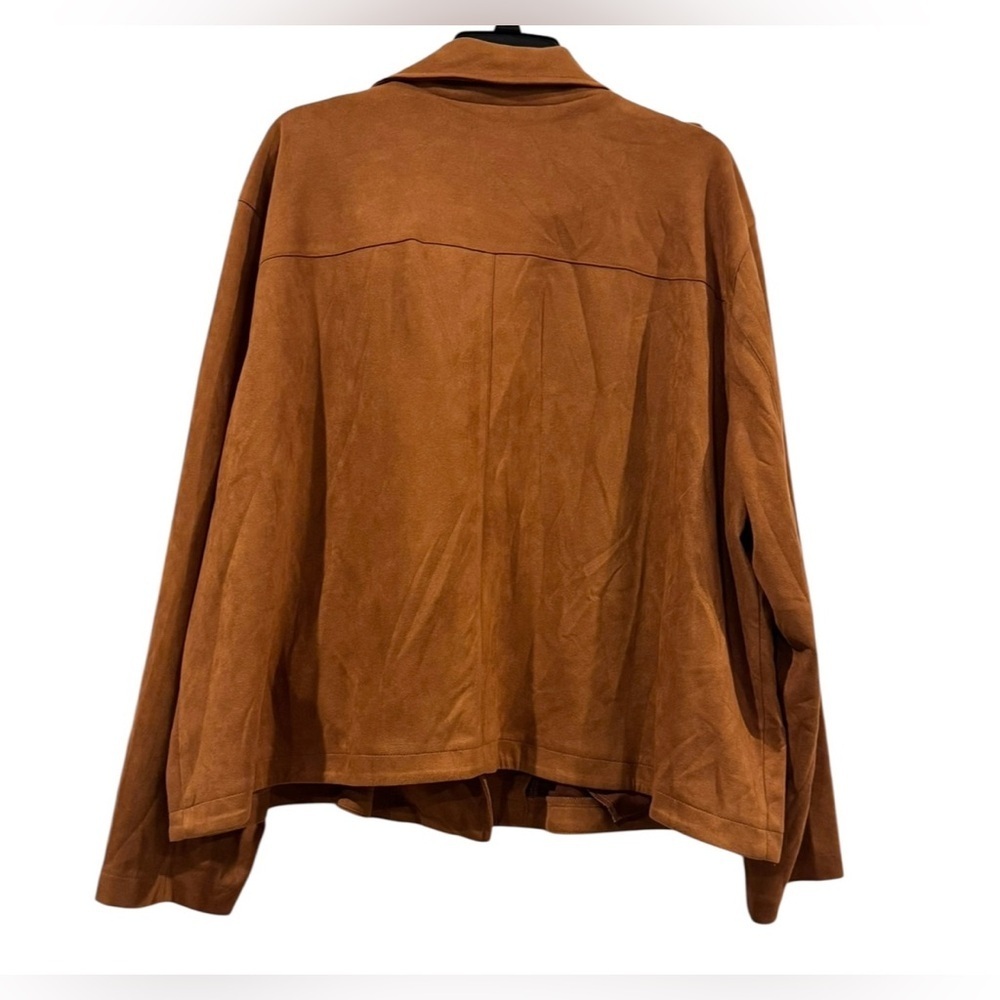 NWT Lauren Conrad Women’s Plus 4X Faux Suede Tan Motorcycle Jacket - Picture 2 of 10